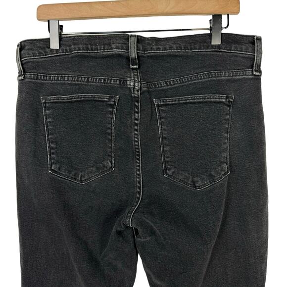 GAP NWOT LONG True Skinny High Rise Black Washed Button Fly Jeans - Picture 3 of 7